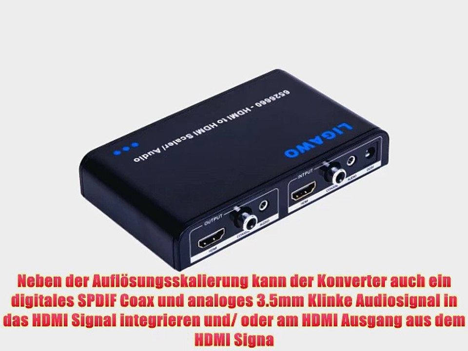 Ligawo ? 6526660 HDMI Audio Embedder   Deembedder mit Upscaler / Downscaler   2D zu 3D Konverter