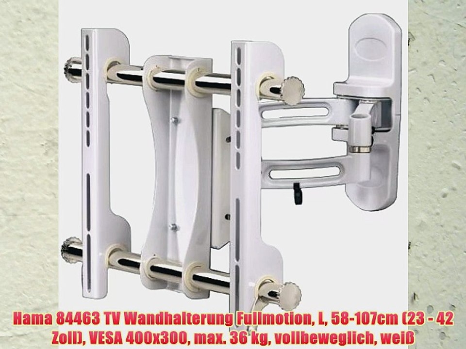 Hama 84463 TV Wandhalterung Fullmotion L 58-107cm (23 - 42 Zoll) VESA 400x300 max. 36 kg vollbeweglich