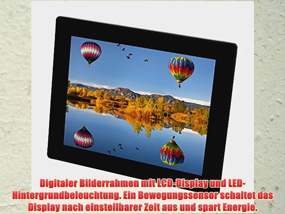 Xoro DPF 12A1 Digitaler Bilderrahmen (305 cm (12 Zoll) LED-Display SD/SDHC/MMC/MS USB 2.0 8GB