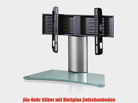 VCM 17085 TV-Standfuss 'Windoxa TV-Rack Aus Aluminium und Schwarzglas/Mattglas