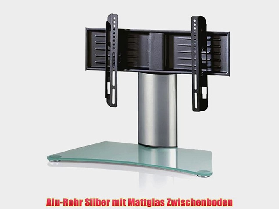 VCM 17085 TV-Standfuss 'Windoxa TV-Rack Aus Aluminium und Schwarzglas/Mattglas