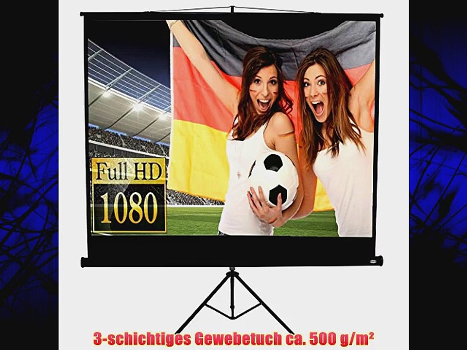 Beamer Leinwand Heimkino 178x178cm (Diagonale ca. 250cm / 984 Zoll) HDTV inkl. Stativ