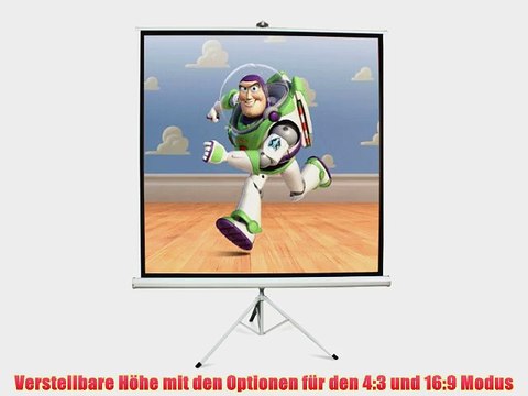 Lavolta 84 Tragbar Stativ Beamer Leinwand Projektionswand - HD Mattwei?e Folie - 150cm x 150cm