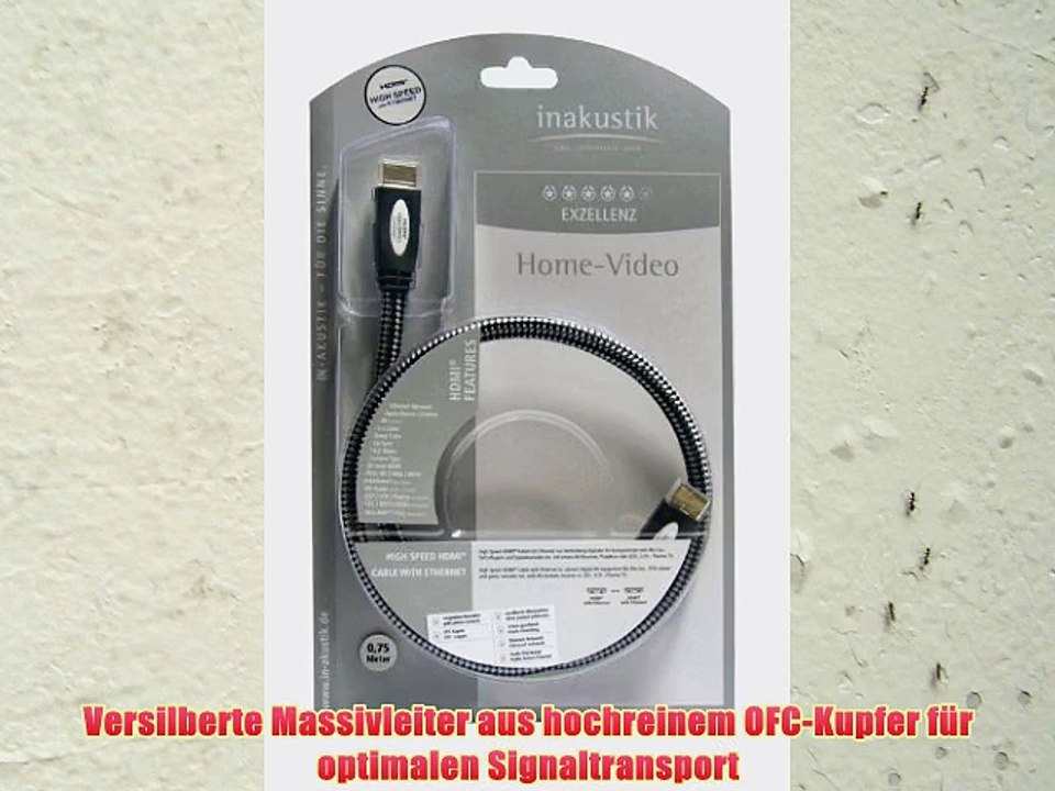 In-akustik Exzellenz HDMI Kabel mit Ethernet 150 m GF