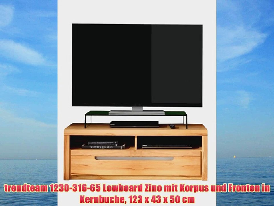 trendteam 1230-316-65 Lowboard Zino mit Korpus und Fronten in Kernbuche 123 x 43 x 50 cm