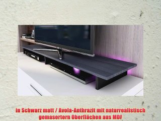 TV Aufsatz Monitorerh?hung Game in Schwarz / Avola-Anthrazit