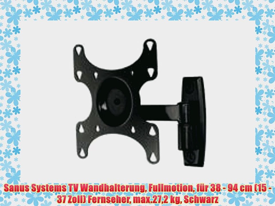 Sanus Systems TV Wandhalterung Fullmotion f?r 38 - 94 cm (15 - 37 Zoll) Fernseher max.272 kg