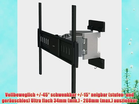 PureMounts TV Wandhalterung PM-Motion-65 - neigbar schwenkbar flach ausziehbar ultraslim f?r