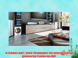 TV Board Lowboard Triest in Schwarz / Avola-Champagner