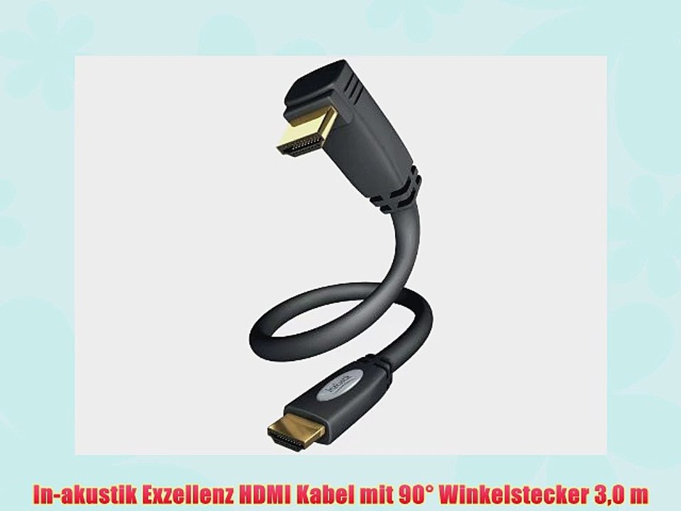 In-akustik Exzellenz HDMI Kabel mit 90? Winkelstecker 30 m