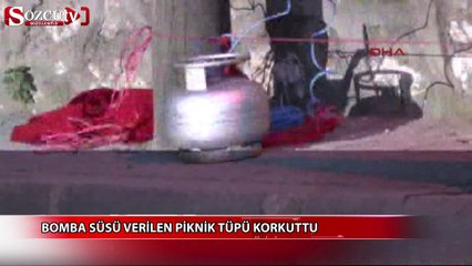 Bomba süsü verilen piknik tüpü korkuttu