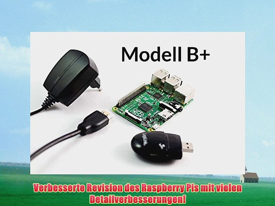 pi3g Raspberry Pi Modell B  (B Plus) Kit inklusive WLAN Adapter Netzteil Kabel HDMI / DVI Adapter