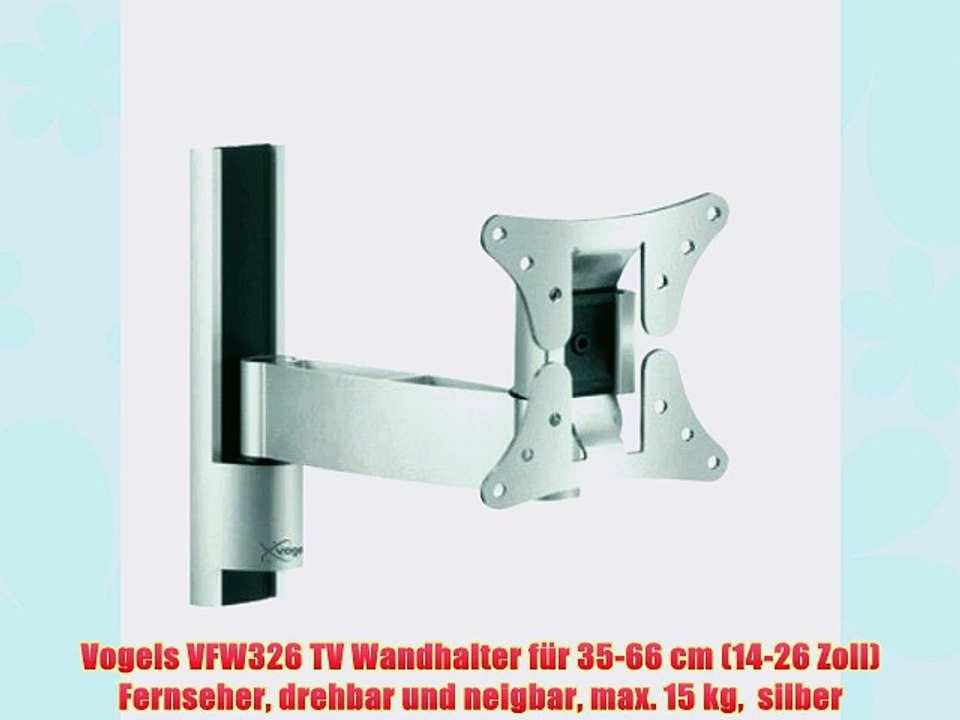 Vogels VFW326 TV Wandhalter f?r 35-66 cm (14-26 Zoll) Fernseher drehbar und neigbar max. 15