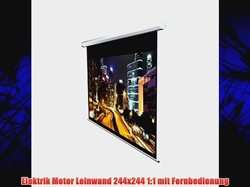 Elektrik Motor Leinwand 244x244 1:1 mit Fernbedienung