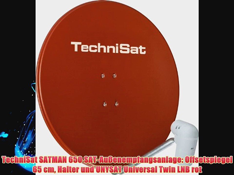 TechniSat SATMAN 650 SAT-Au?enempfangsanlage: Offsetspiegel 65 cm Halter und UNYSAT Universal
