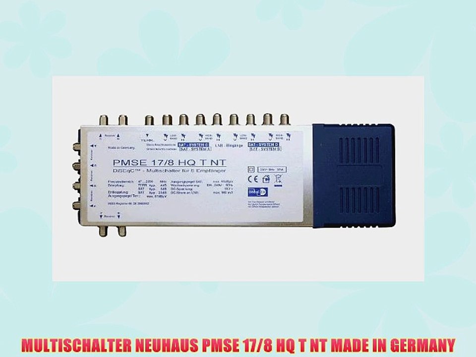 MULTISCHALTER NEUHAUS PMSE 17/8 HQ T NT MADE IN GERMANY