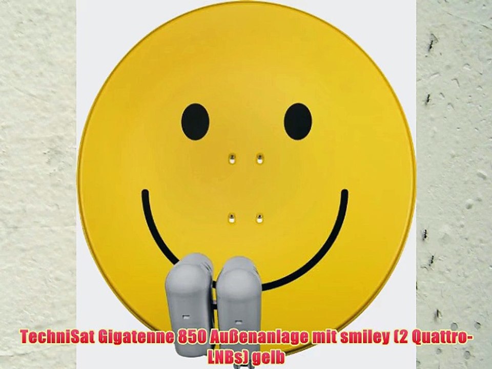 TechniSat Gigatenne 850 Au?enanlage mit smiley (2 Quattro-LNBs) gelb