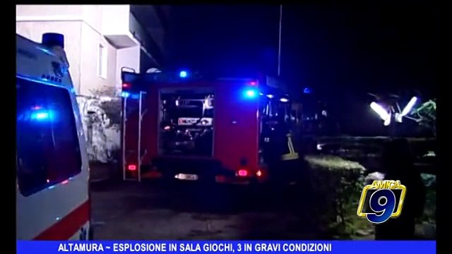 ALTAMURA | Esposione in sala giochi, 3 in gravi condizioni