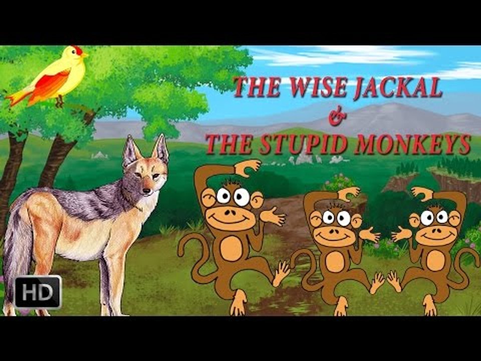 Jataka Tales - The Wise Jackal & The Stupid Monkeys - Short Stories for Children - Cartoons