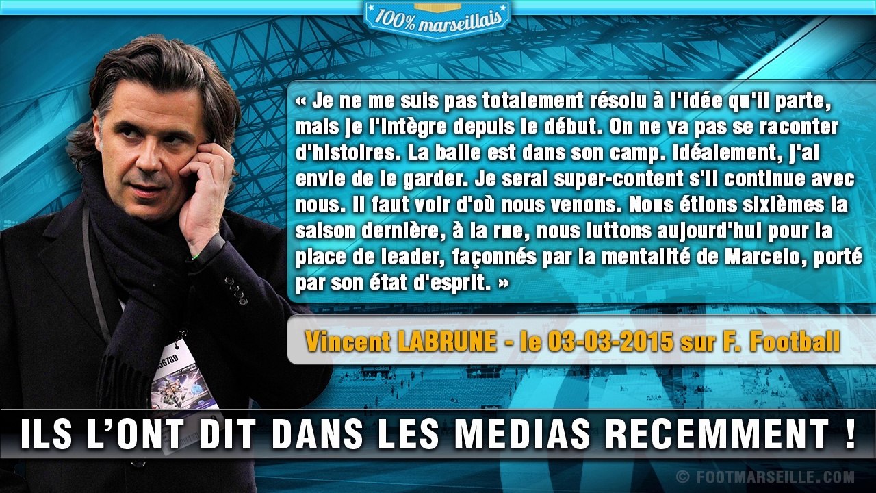 Bielsa, Labrune, Renard... Découvrez les tops déclarations sur l'OM !
