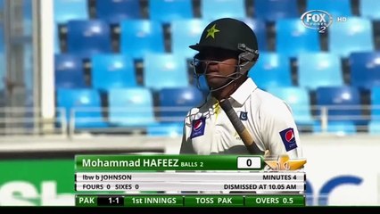 Mitchell Johnson awesome bowling v Pakistan - FLAT PITCH - Day 1 DUBAI - 1st Test 2014