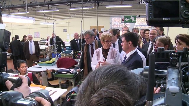 Visite d'usines en Haute-Vienne de Manuel Valls et JC Cambadélis