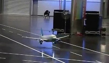 Amazing toy plane flying inside a room