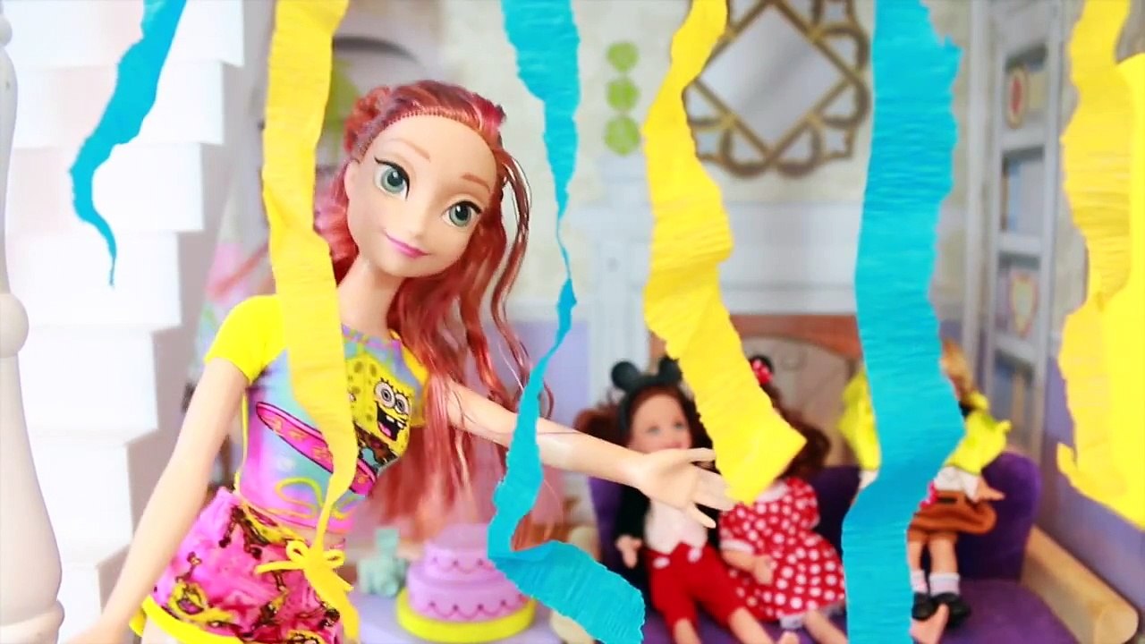 Frozen Toby Birthday Party Amber Part 1 Anna Barbie SpongeBob Kelly Mickey Mouse AllToyCollector