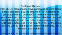 Ethernet Cable, CAT5e - 25 ft Blue - Male to Male Connectors for Base-T Networks Review