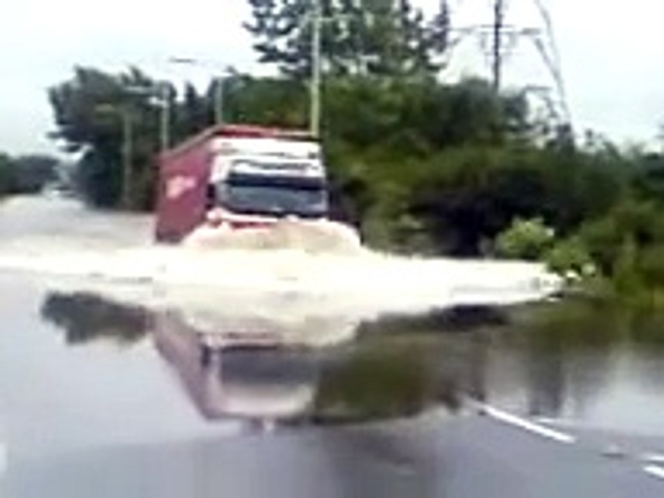 truck through flood