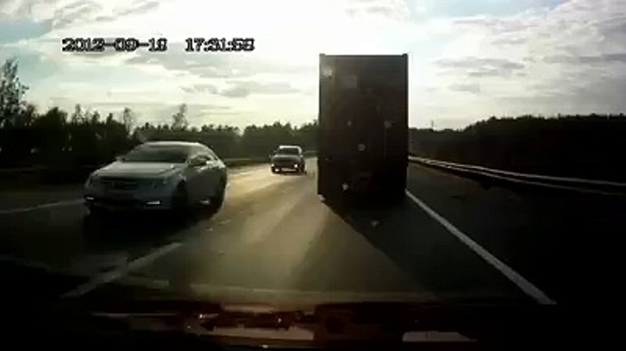 TRUCKER IS THROWN HEAD FIRST THROUGH WINDSCREEN, LANDS ON FEET LI