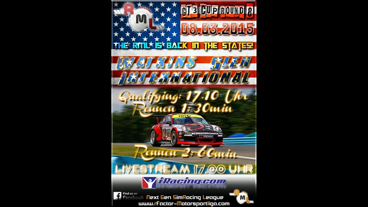 RML GT3 Cup 2014/15 | 08 Watkins Glen Rennen 1