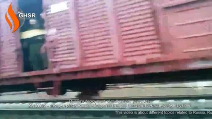 20150305 - unknown place, Russia - Troops and missile launchers to Rostov-on-Don by train