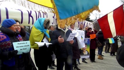 героям слава на пикете у российского посольства 6 3 2015