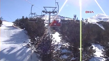 Erzurum Dünyanın En Hızlı Kayakçıları Palandöken'de Tozu Dumana Kattı