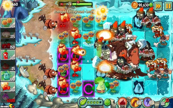 Plants vs Zombies 2 Level 80 Icebound Battleground! (Frostbite Caves Part 2)