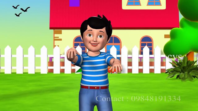 Ten little fingers ten little toes - 3D Animation English Nursery rhyme with Lyrics_2
