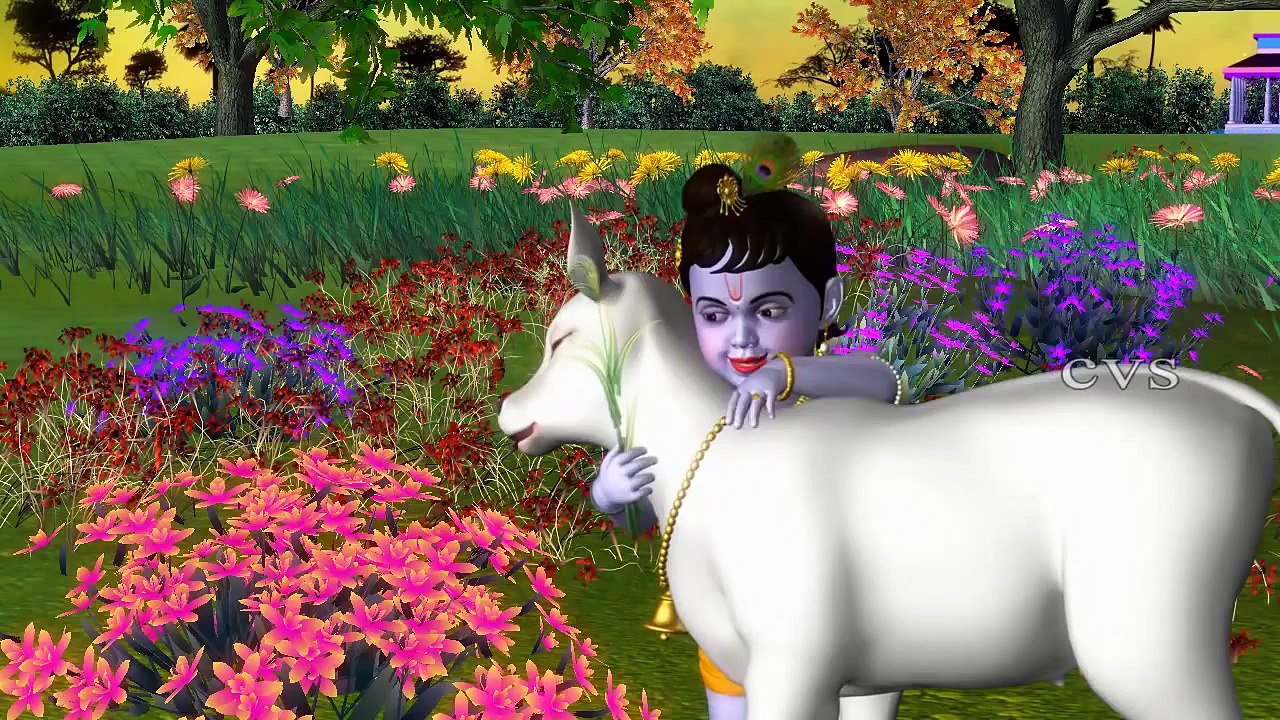 Tharangam Tharangam - 2 - 3D Animation Krishna songs for kids ( Telugu Rhymes )_2