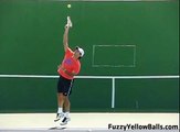 Roger Federer Practice Serves in Slow Motion