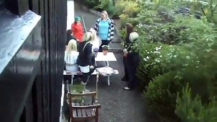 Blondes play with firecrackers