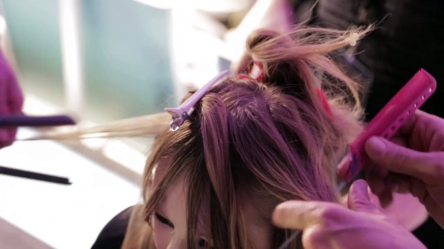 Les cheveux du défilé Rick Owens automne-hiver 2015-2016 avec Luigi Murenu