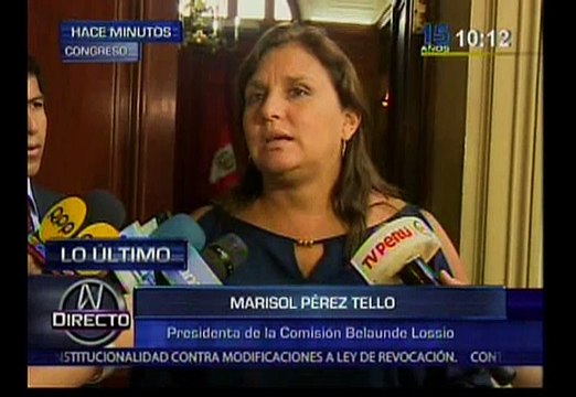 Comisión Belaunde Lossio suspendió sesión por falta de quórum