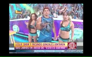 Leslie Shaw y Facundo González se besaron durante juego en EEG