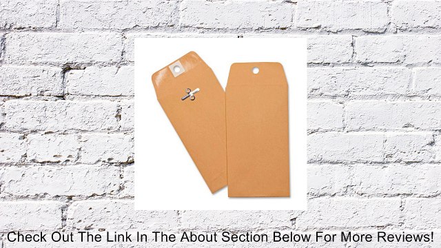 Business Source 36668 Heavy-duty Clasp Envelopes,3-1/8 in.x5-1/2 in.,100/BX,Brown Kraft Review
