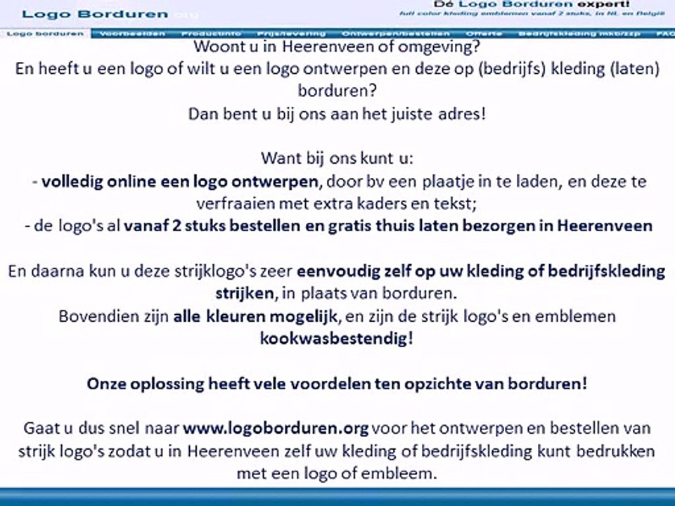 Heerenveen logo borduren op kleding