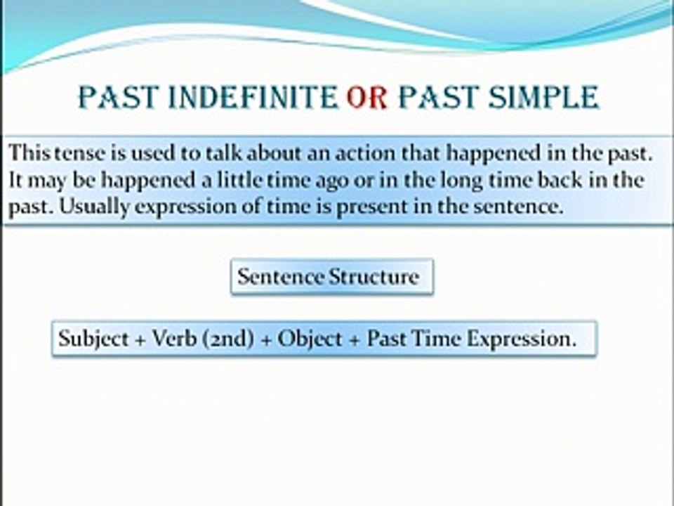 5-Past Indefinite Tense