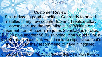 Elkay LKUCLIP8 Parts- Kitchen Basins Review