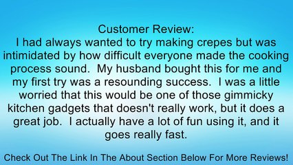 CucinaPro 1447 Cordless Crepe Maker Review