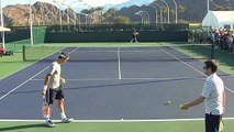 Roger Federer Serves from Back Perpsective in HD