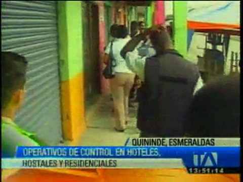 Operativos de control en hoteles, hostales y residenciales